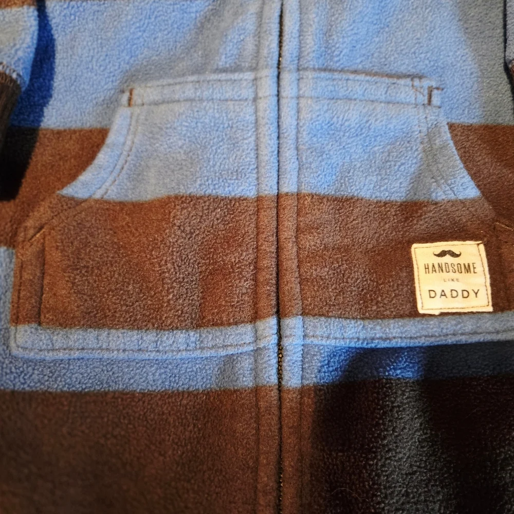 Carter's, Striped Blue and Black Kids One Piece/Sleeper- Size 6mos